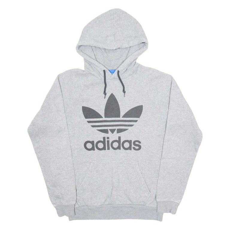 ADIDAS Mens Grey Hoodie S