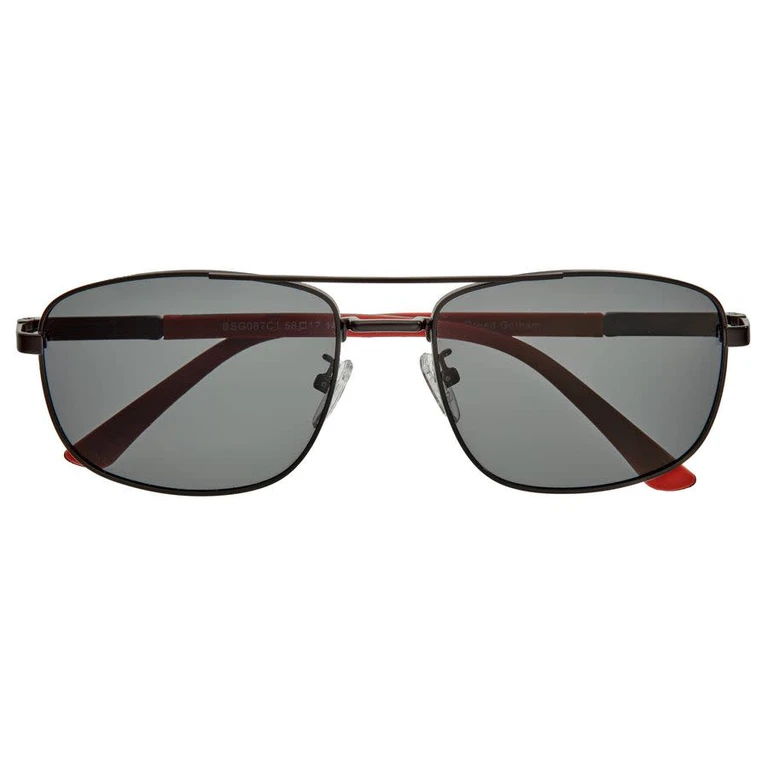 Mens Black Rectangular Sunglasses BSG067C1