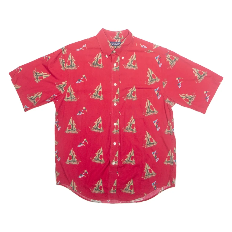 ROUNDTREE& YORKE Boats Mens Shirt Red XL