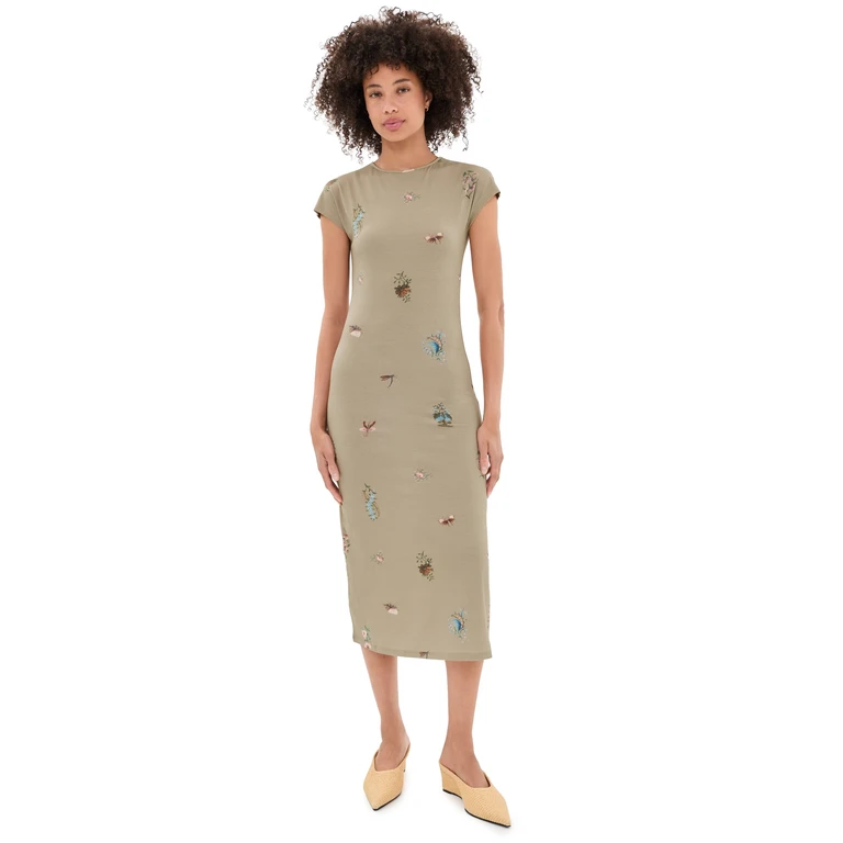 Rodebjer Rodebjer Otta Duchess Dress Beige Multi M