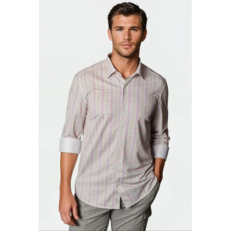 Spectrum Check Long Sleeve Tech Shirt