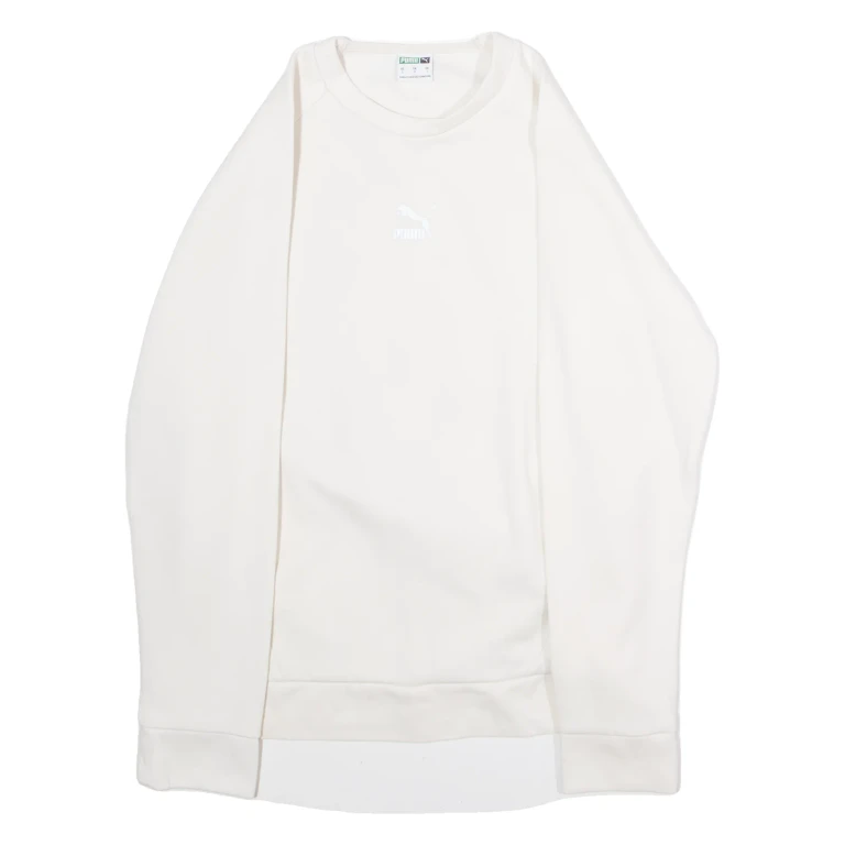 PUMA Mens Sweatshirt Cream Crew Neck S