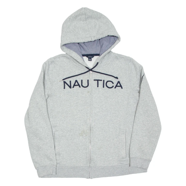 NAUTICA Mens Grey Hoodie Full Zip XL