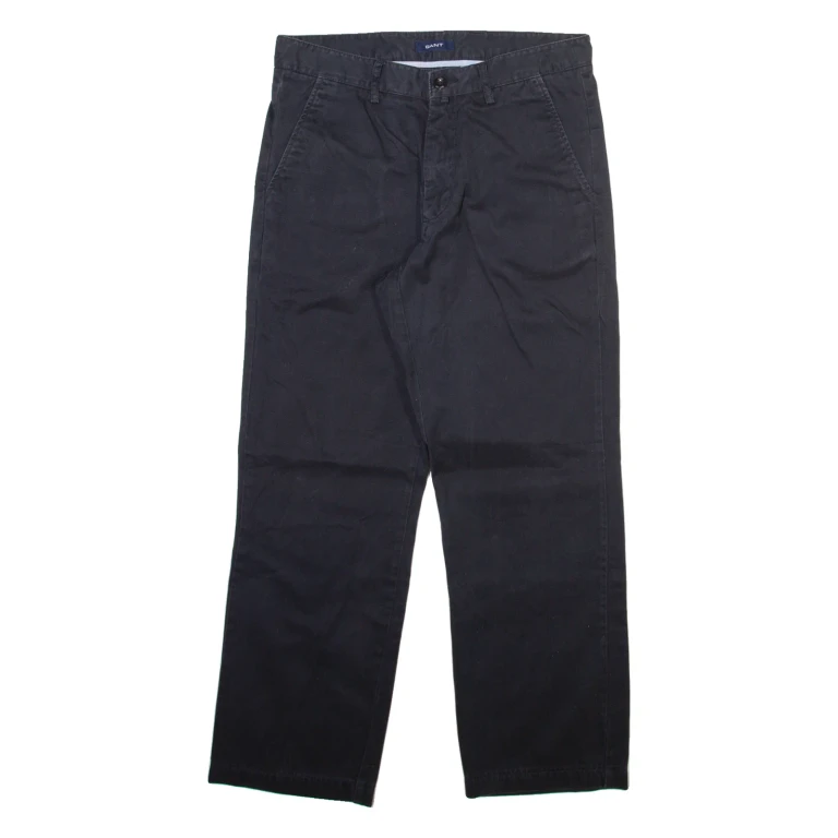 GANT Mens Trousers Grey Regular Straight W32 L28