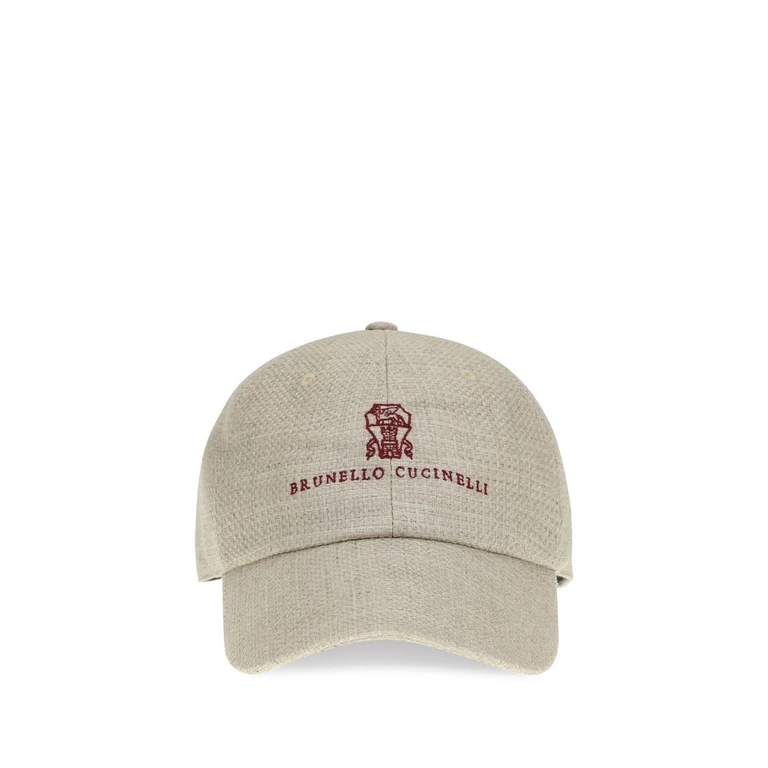 Brunello Cucinelli Beige Silk Cap (baseball Hat) - Men