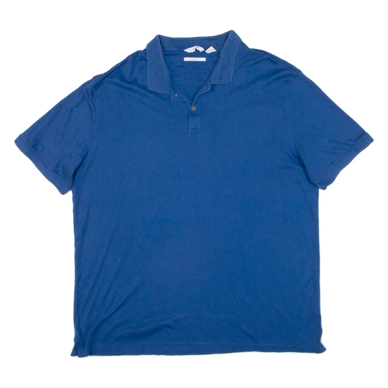 CALVIN KLEIN Mens Polo Shirt Blue XL