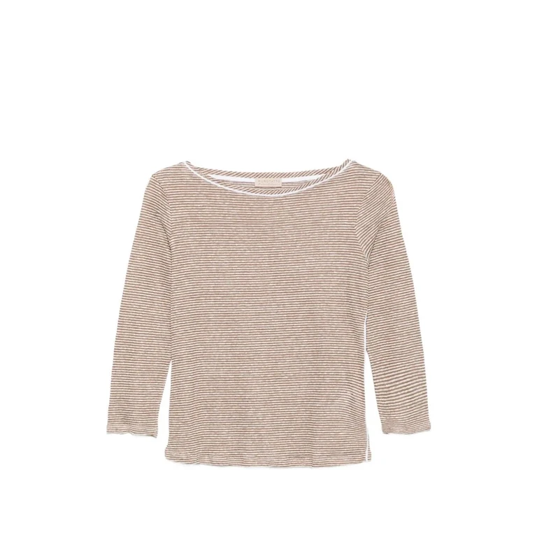 Boat-Neck 3/4 Sleeves Blouse