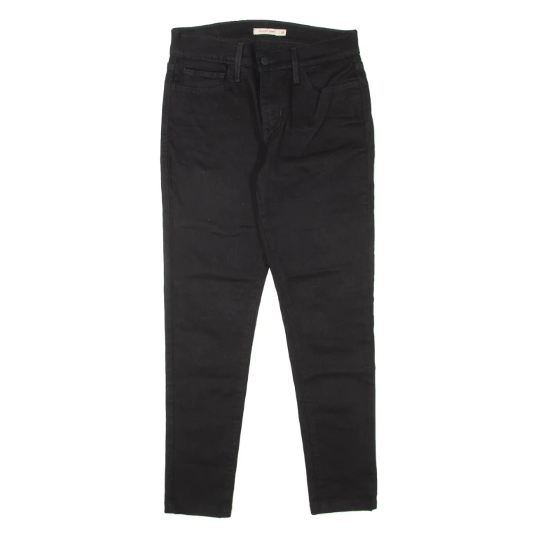 LEVI'S 710 Womens Jeans Black Slim Skinny Denim W28 L26