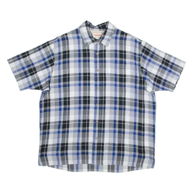 WRANGLER Mens Shirt Blue Check XL