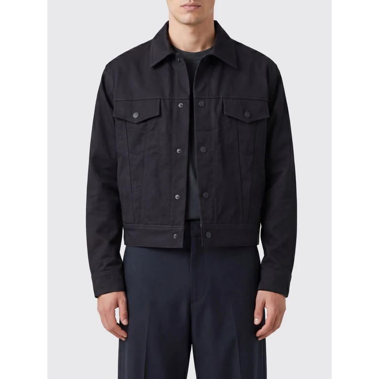 Nylon Shirt Jacket with Patch Pockets (202SP264031FVINTAGEBLACK)