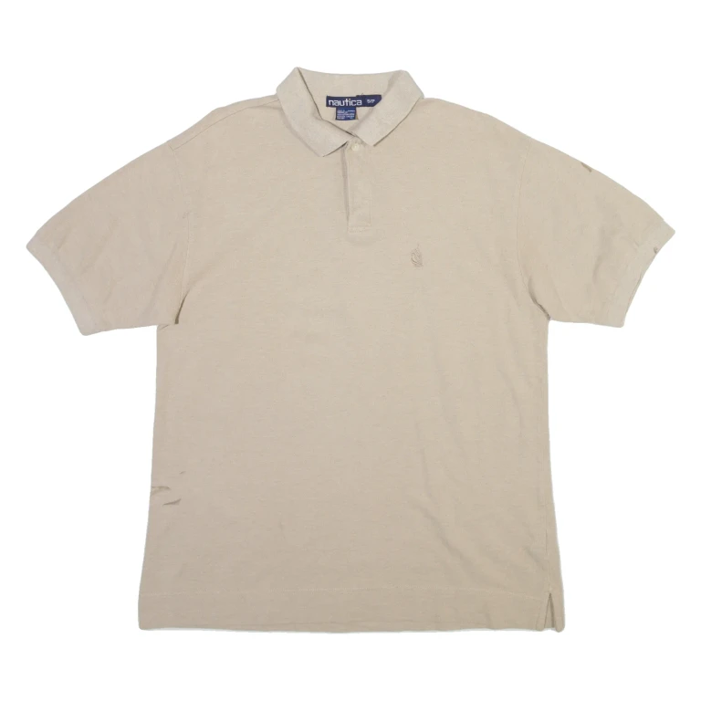 NAUTICA Mens Polo Shirt Cream S