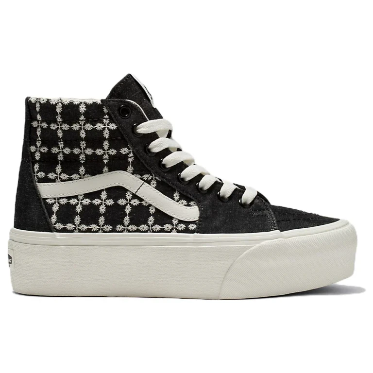 [vn0a5jmkbma] Mens Vans Denim Mix Sk-hi Tapered Stackform 'black' - Black/white
