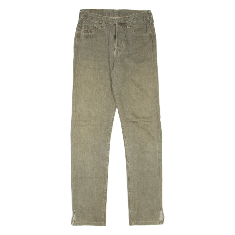 LEVI'S 501 Jeans Womens Green Regular Straight 90s W27 L31