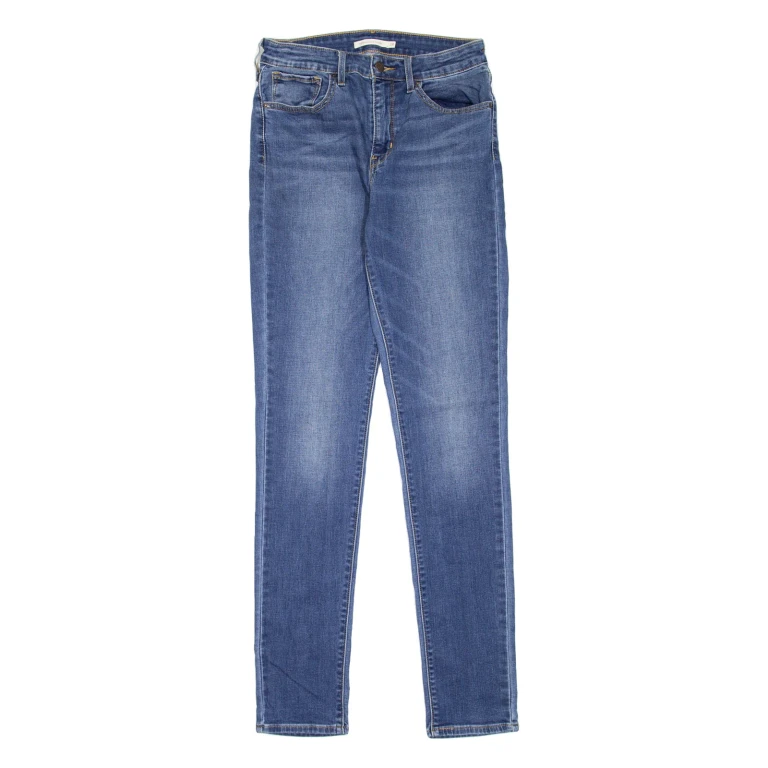 LEVI'S 721 High Rise Womens Jeans Blue Slim Skinny Stone Wash W28 L32