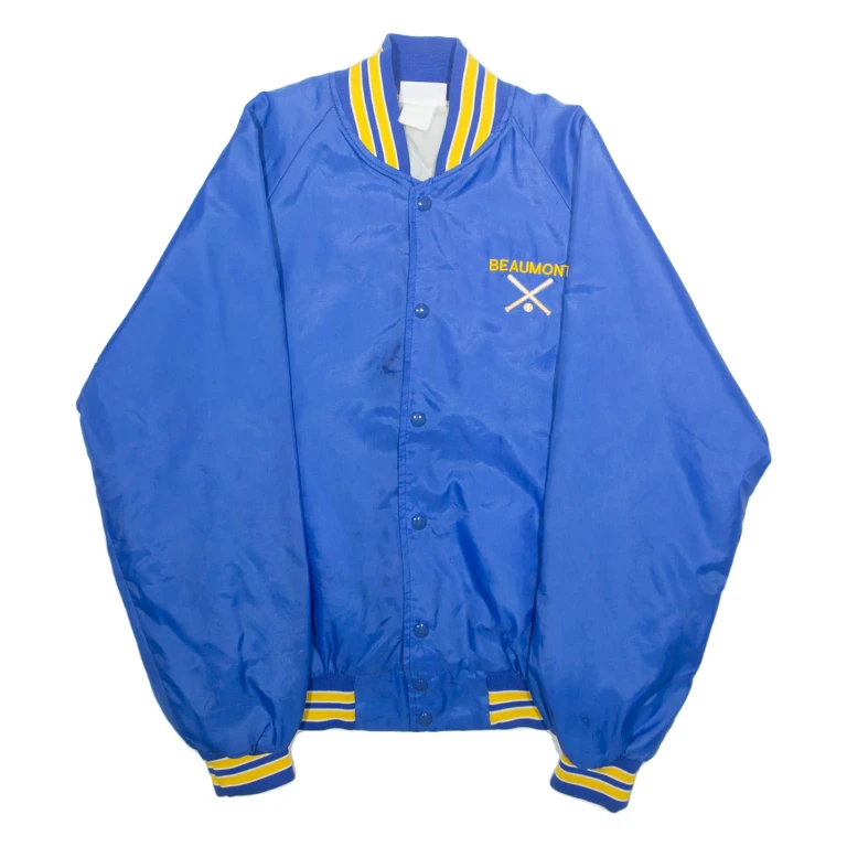 HARTWELL SPORTS Mens Varsity Jacket Blue Nylon USA M