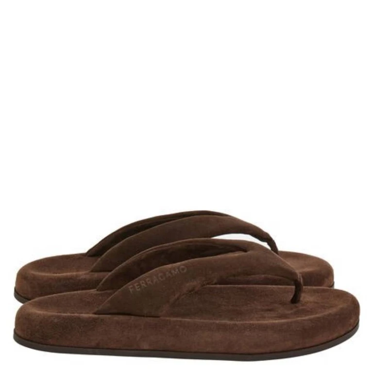 Ferragamo Dylan Suede Platform Sandals