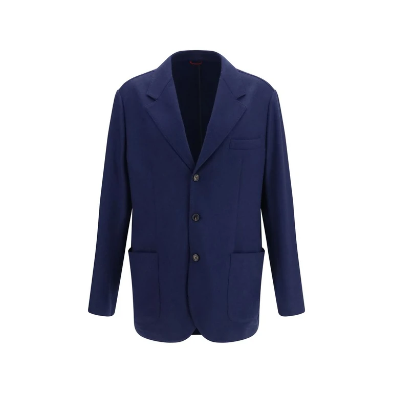 Brunello Cucinelli Blue Cashmere Full-Length Jacket Clothing - Men