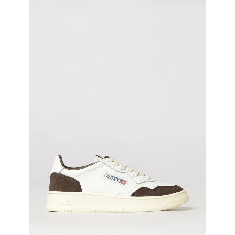 Medalist Low Bicolor Leather Sneakers with Perforated Toe (AULWFT19)