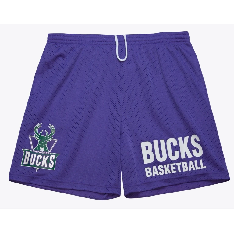 Men's NBA Gameday Mesh 7In Shorts Vintage Logo Bucks