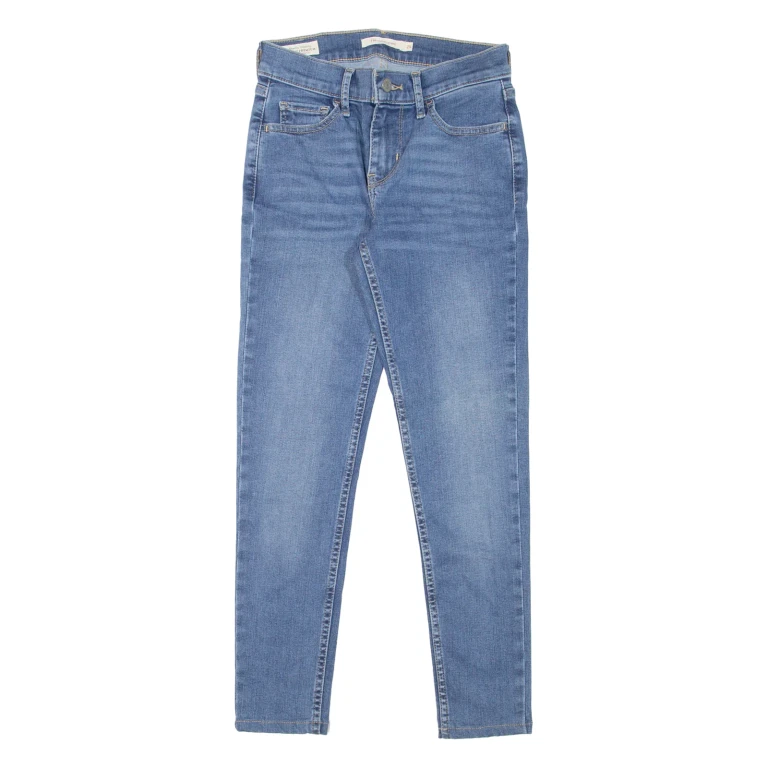 LEVI'S 710 BIG E Womens Jeans Blue Slim Skinny Stone Wash W25 L25