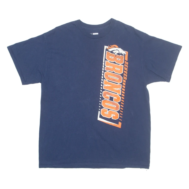 NFL Denver Broncos Mens T-Shirt Blue USA L