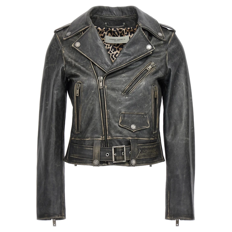 Black Cowhide Leather Jacket Clothing - Women
