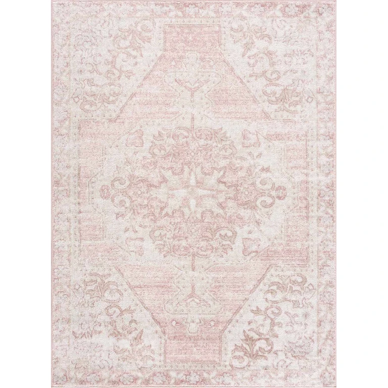 Snead Pink Floral Rug