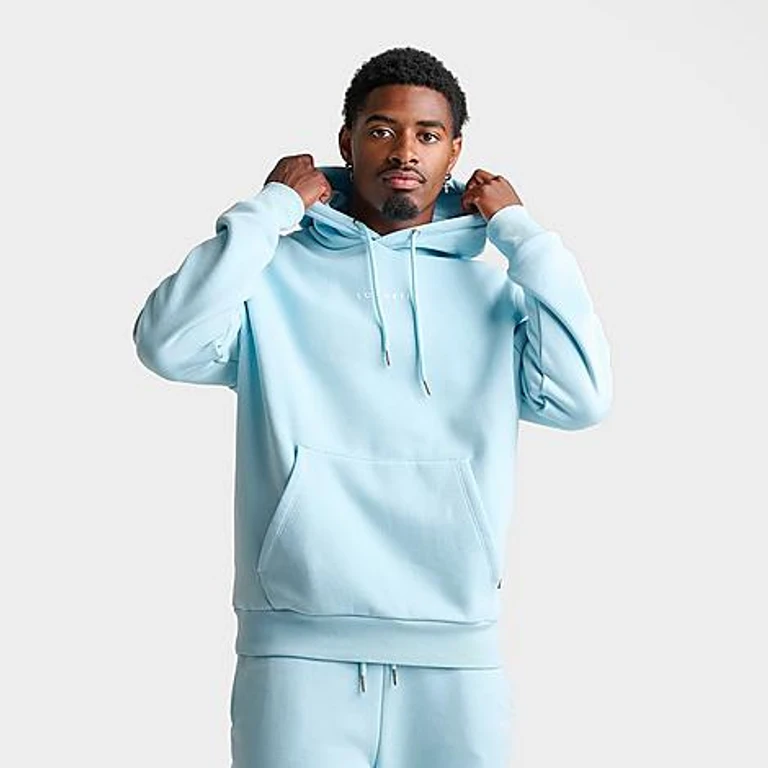 London Essential Hoodie in Cool Blue Size: XS