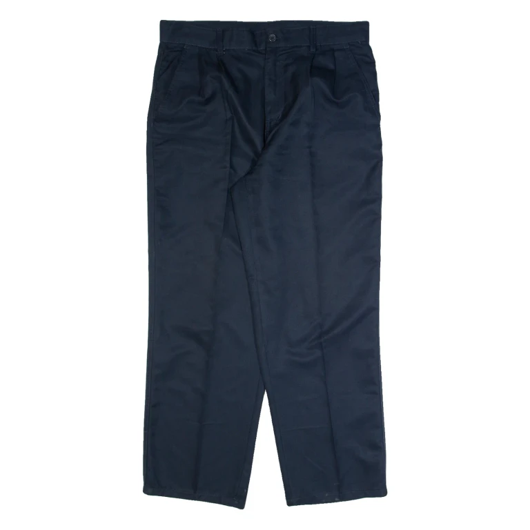 DUNLOP Chino Mens Trousers Blue Regular Straight W34 L29