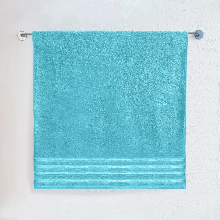 1-Piece Premium Turkish Cotton 4 Lines Stripe Jumbo Towel, 35x 70 inch