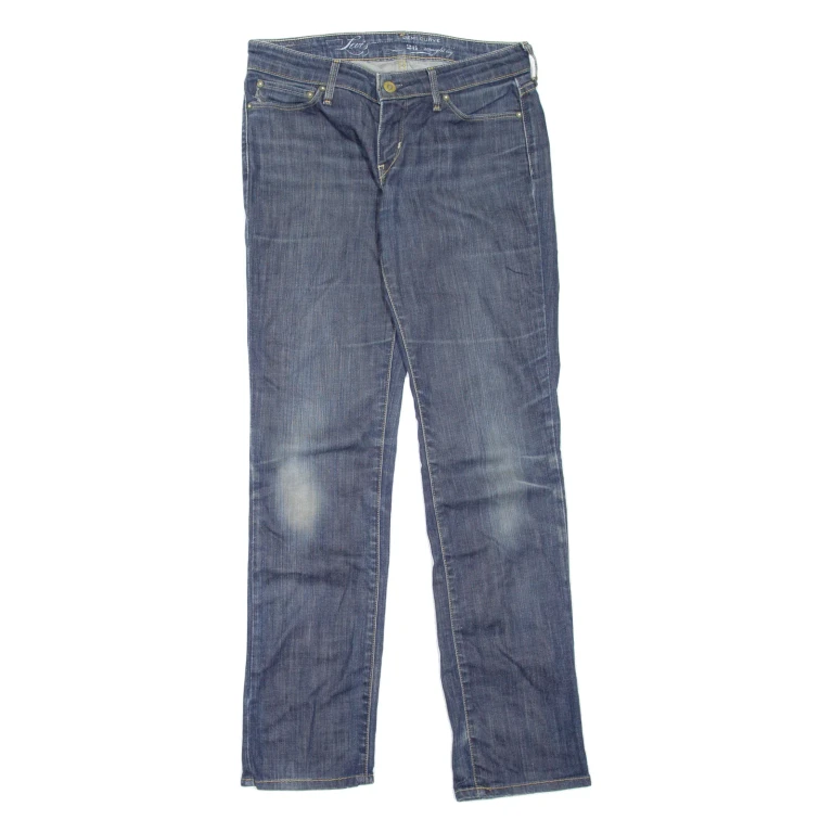 LEVI'S Womens Jeans Blue Regular Straight Stone Wash W26 L32