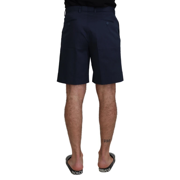 Dolce & Gabbana Blue Chinos Cotton Stretch Casual Shorts Elastane - Men