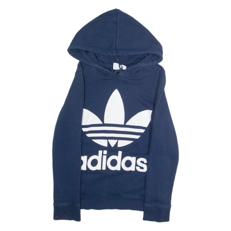 ADIDAS Womens Blue Hoodie XS