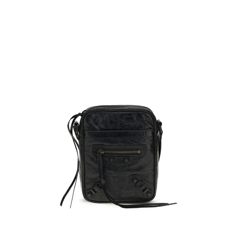 Balenciaga Black Lamb Ovis Aries Shoulder Bag - Men (BA8677102ABEK1000BB)