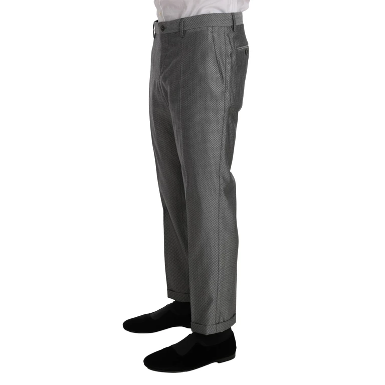 Dolce & Gabbana Black Stretch Crystal Bee Slim Fit Suit Wool - Men