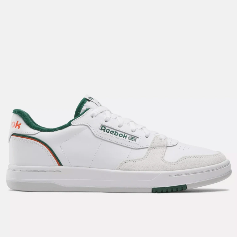 Men's Phase Court Shoes - White/White/Darkgreen