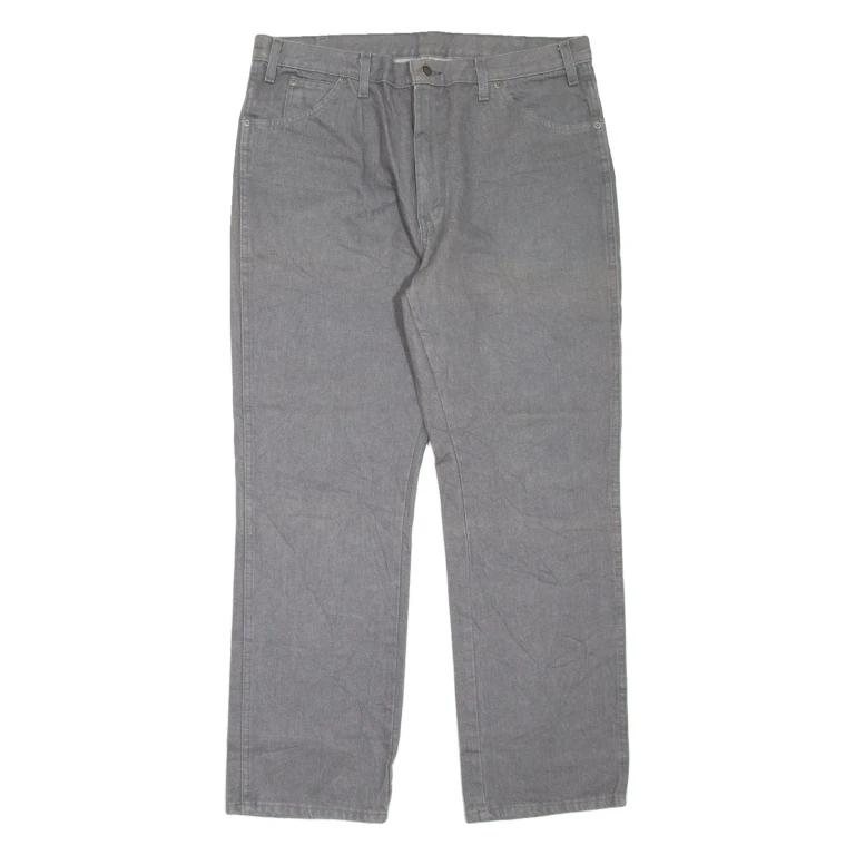 DICKIES Workwear Mens Jeans Grey Regular Straight W38 L30