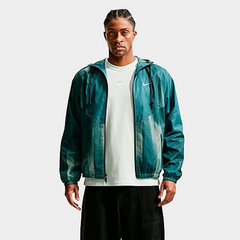 Nike Men's Windrunner Sunset Lined Jacket in Mineral Slate/White Size: XS