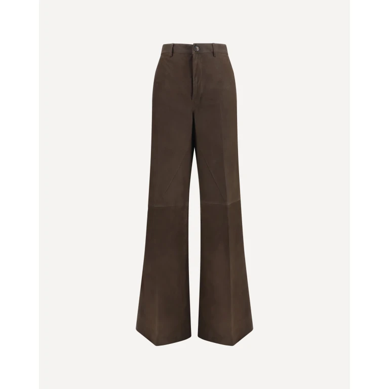 Wide-leg suede Pants Female 28