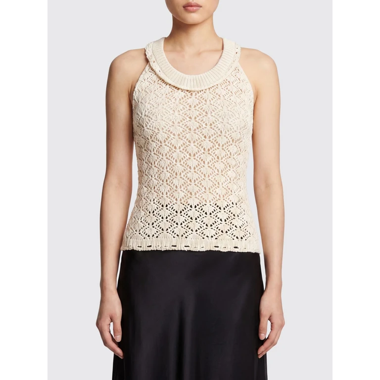 Slim Fit Off-The-Shoulder Crochet Top with Round Neckline (2M692AN0103)