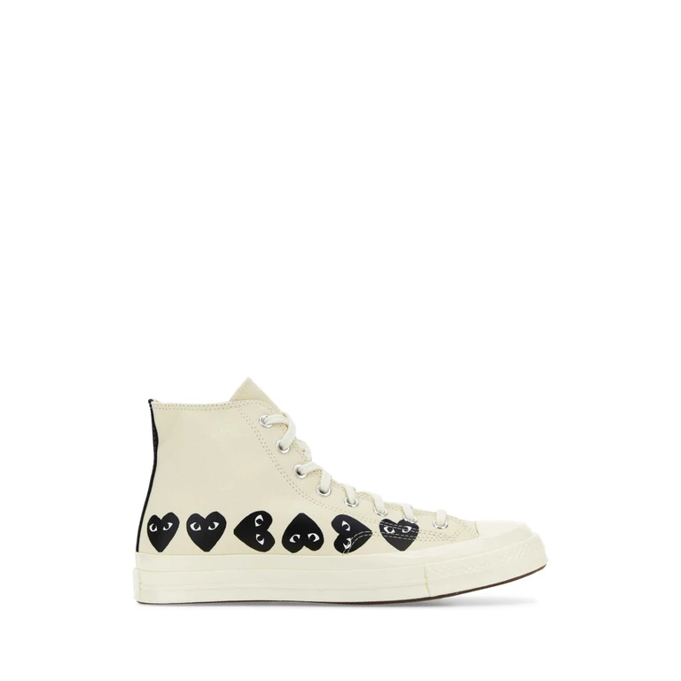 Comme Des Garcons Play Black Canvas Comme Des Garã§ons X Converse Sneakers - Women