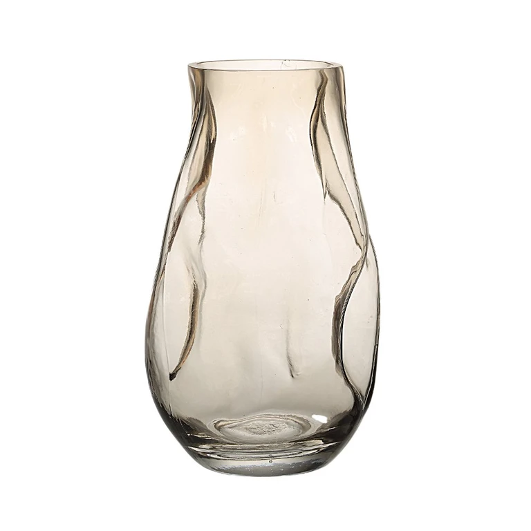 Tawny Beige Glass Vase