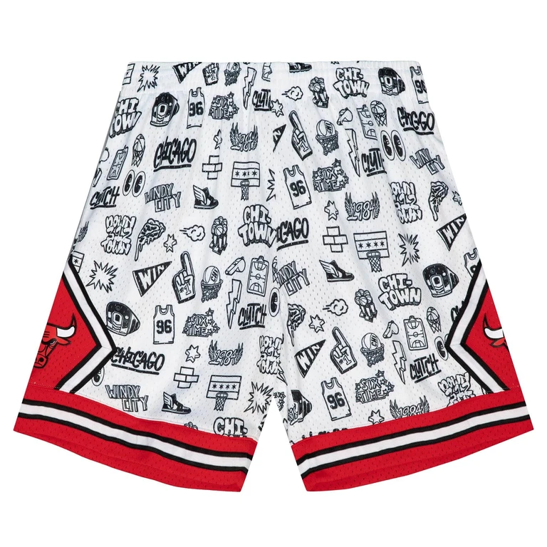 NBA Doodle Swingman Shorts Chicago Bulls 1997