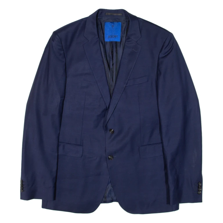 JOOP! Mens Blazer Jacket Blue Knit Wool M