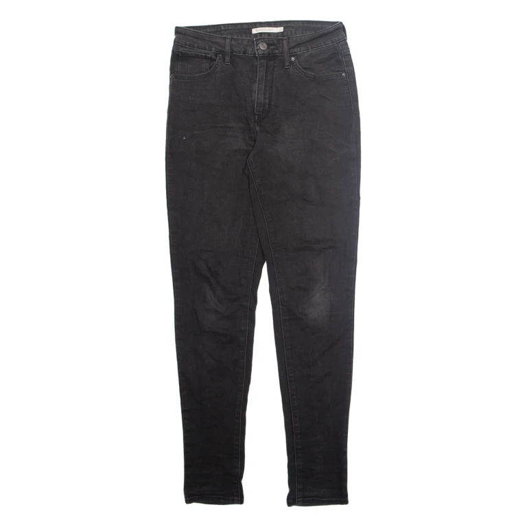 LEVI'S Womens Jeans Black Regular Skinny W29 L31