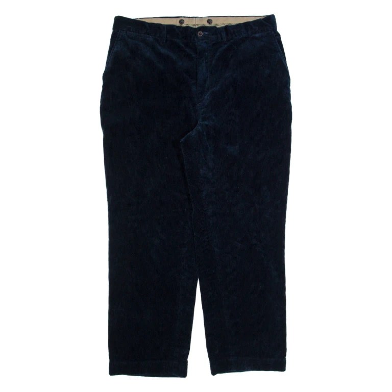 POLO RALPH LAUREN Chino Mens Corduroy Trousers Blue Regular Straight W38 L28