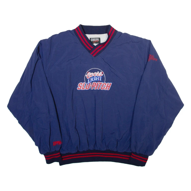 COCOA VALLEY Mens Sweatshirt Blue V-Neck XL