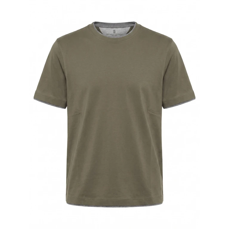 Brunello Cucinelli T-Shirt With Faux-Layering (M0B137427)
