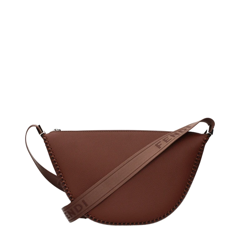 Fendi Brown Leather Crossbody Bag - Women