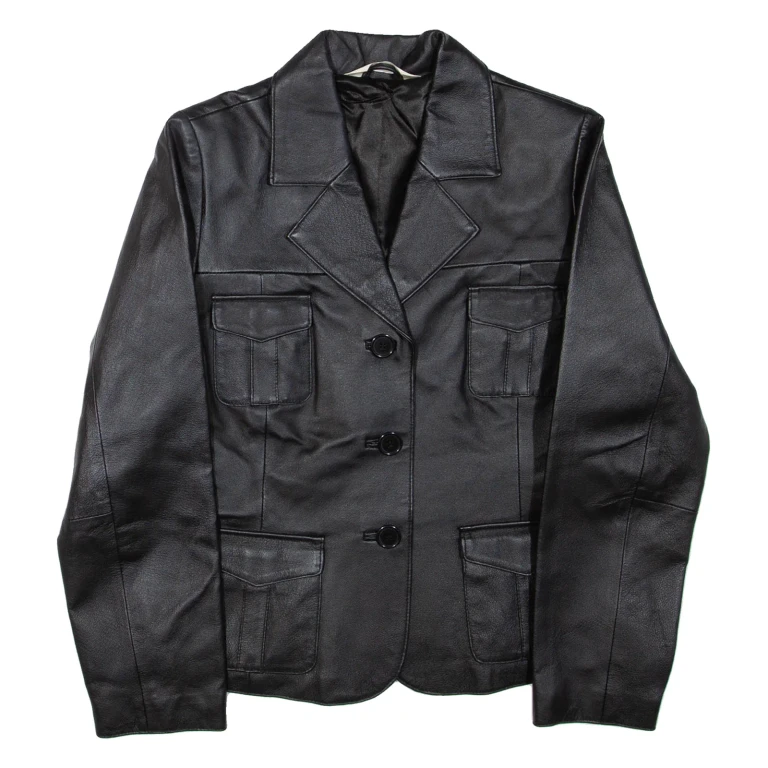 Womens Jacket Black Leather S